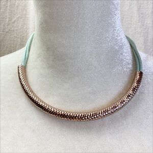 St. Thomas Multi Strand Rose gold Bar Necklace
